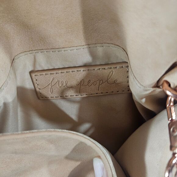 Free People Bag Pink Foldover Twin City Vegan Crossbody 8" Chain Powder Pink - Picture 8 of 11